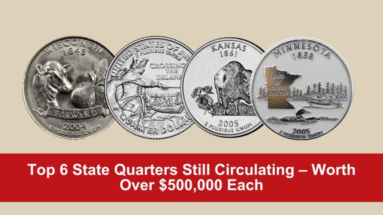 Top 6 State Quarters Still Circulating – Worth Over $500,000 Each