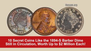 10 Secret Coins Like the 1894-S Barber Dime Still in Circulation, Worth Up to $2 Million Each!