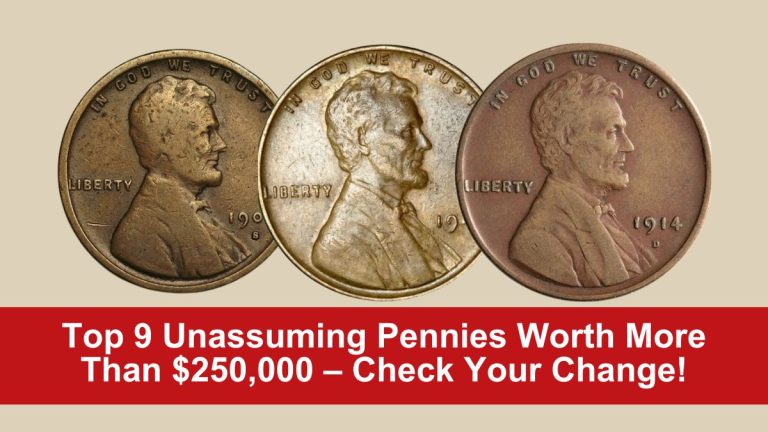 Top 9 Unassuming Pennies Worth More Than $250,000 – Check Your Change!